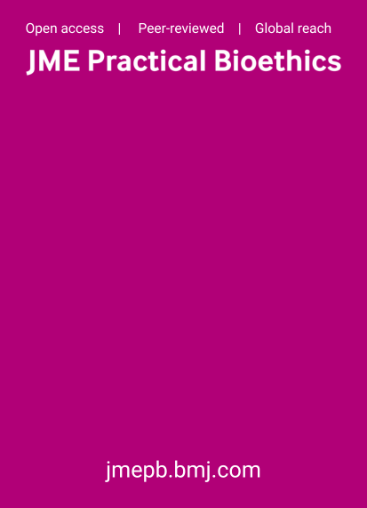 Image of JME Practical bioethics front cover