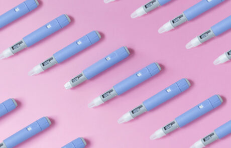 Diabetes and weight loss. Injectors dosing pens for subcutaneous injection of anti-diabetic medication or anti-obesity